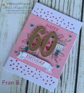 Large Numbers Framelits Dies|Handmade birthday cards|Special Stampin' Up! Birthday cards| Ann's PaperWorks| Ann Lewis| Stampin' Up! (Aus) online store 24/7