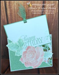 Criss Cross Card featuring Stampin' Up! Rose Wonder and Birthday Bouquet |Ann's PaperWorks| Ann Lewis| Stampin' Up! (Aus) online store 24/7