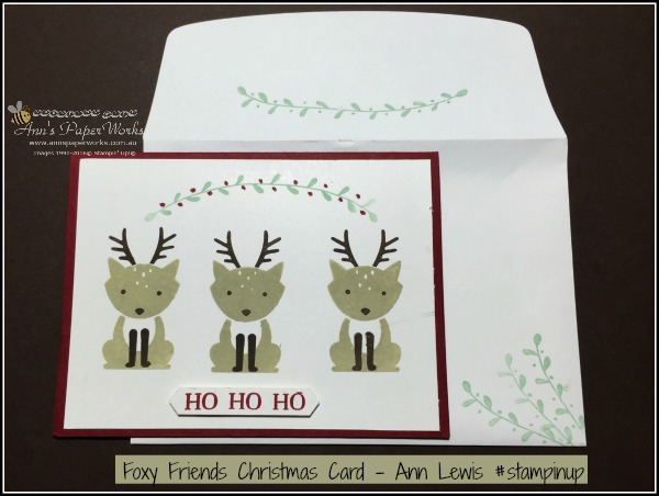 Foxy Friends Christmas, 2016-17 Stampin' Up! Catalogue  Ann's PaperWorks Ann Lewis Stampin' Up! (Aus)| online store 24/7