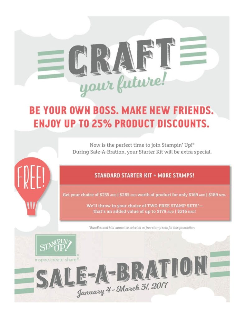Sale-a-Bration, Become a Stampin' Up! demonstrator, Ann's PaperWorks| Ann Lewis| Stampin' Up! (Aus) available from my online store 24/7
