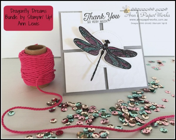 Dragonfly Dreams bundle, Hexagons Dynamic Textured Impressions Embossing Folder, Stampin' Up! Ann's PaperWorks, Ann Lewis, Stampin' Up! (Aus)|Stampin' Up! 2017 Occasions Catalogue| online store