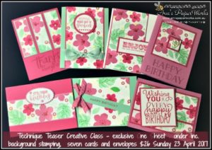 Card Class, Blooms and Wishes Stamp Set, One Sheet Wonder, Stampin' Up! Ann's PaperWorks, Ann Lewis, Stampin' Up! (Aus)|Stampin' Up! 2017 Occasions Catalogue| online store 24/7