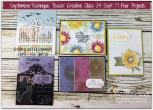 September Painted Harvest Stamp Set, Detailed Gate Thinlits, Technique Teaser Creative Class, Stampin' Up! 2017 Christmas Holiday Catalogue Ann's PaperWorks| Ann Lewis| Stampin' Up! (Aus) online store 24/7