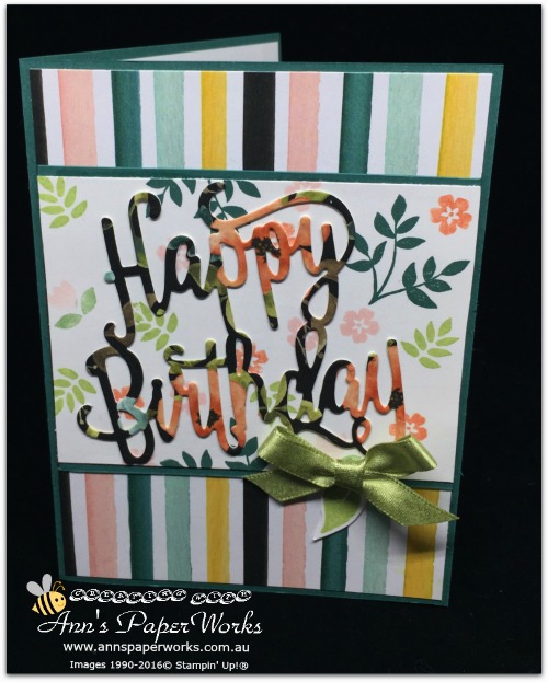 Happy Birthday Card, Whole Lot of Lovely DSP, Global Stampers, Blog Hop, Stampin' Up! 2017-18 Catalogue Ann's PaperWorks| Ann Lewis| Stampin' Up! (Aus) online store 24/7