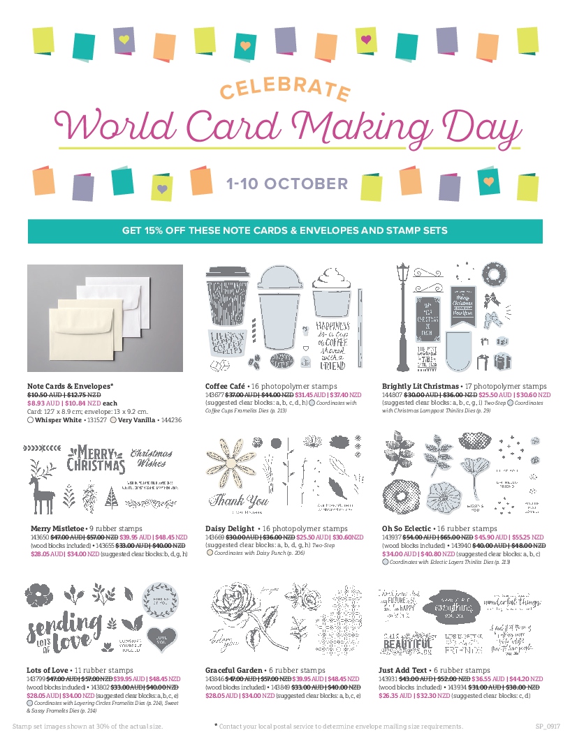Stampin' Up! Special Offers, World Card Making Day, Stampin' Up! Special offer, Stampin' Up! 2017-18 Catalogue Ann's PaperWorks| Ann Lewis| Stampin' Up! (Aus) online store 24/7