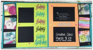Picture Perfect Party Scrapbooking Layout, class kit, double page layout, four photo layout, Happy Birthday Thinlits, Mixed Media included, Stampin' Up! Ann's PaperWorks Ann Lewis Stampin' Up! (Aus)|Scrapbooking/Project Life class, CASE Dori Thompson Schneider