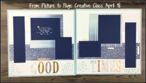 April '18 Class Kit, Springtime Foils Specialty DSP, Large Letters Framelits Dies, double page scrapbooking layout, Sponge brayer technique, ink pad to paper technique, double page scrapbooking layout, Stampin' Up! Ann's PaperWorks Ann Lewis Stampin' Up! (Aus)|Scrapbooking/Pocket Pages class, Stampin' Up! Ann's PaperWorks Ann Lewis Stampin' Up! (Aus)|Scrapbooking/Project Life class, online store