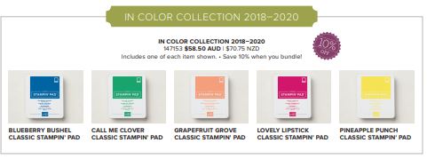 Share What You Love Suite bundles, 201-18 In Color Ink Pad collection, store 24/7 Stampin' Up! 2018-19 Catalogue Ann's PaperWorks| Ann Lewis| Stampin' Up! (Aus) online store 24/7