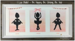 framed art, Ballet themed, handmade gift, handmade gift for young girl, Pick a Pennant Stamp Set, Stampin' Up! 2018-19 Catalogue Ann's PaperWorks| Ann Lewis| Stampin' Up! (Aus) online store 24/7, ballet dancer image svg file