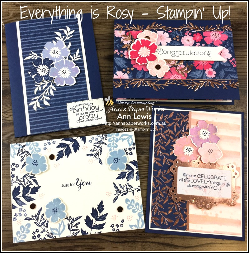 Everything is Rosy Product Medley, Shimmer Paint, classes, cardmaking, handmade cards, Stampin' Up! 2018-19 Catalogue Ann's PaperWorks| Ann Lewis| Stampin' Up! (Aus) online store 24/7, Ann Lewis, Ann's PaperWorks