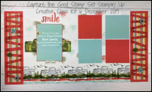Capture the Good Stamp Set, Waterfront Stamp Set, Artisan Textures Stamp Set, Camera, Smile double page scrapbooking layout, Scrapbooking kit, scrapbooking class,  Stampin' Up! 2019-20 Catalogue Ann's PaperWorks| Ann Lewis| Stampin' Up! (Aus) online store 24/7