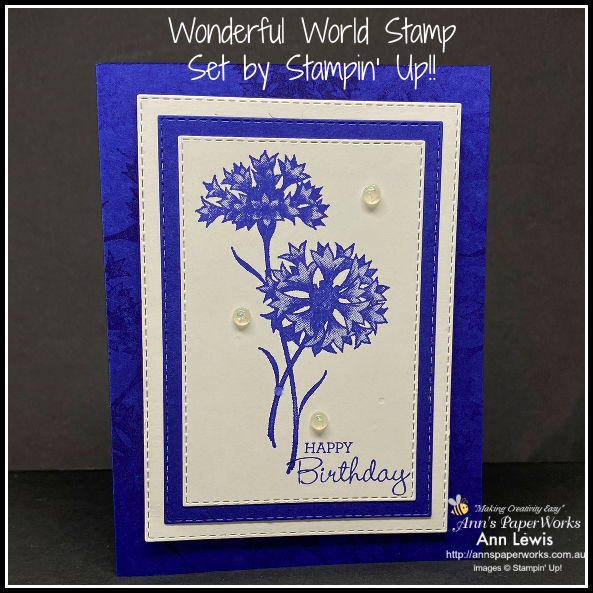 Wonderful World Designer Series Paper, Sale-a-Bration. SAB, Starry Night In Color, Ann's PaperWorks Ann Lewis Stampin' Up! (Aus)| available from my online store 24/7
