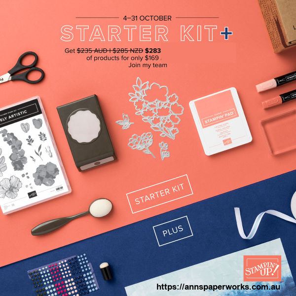 Starter Kit, Join Stampin' Up!, become a demonstrator, October special offer, Starter Kit +, Starter Kit Plus, Ann's PaperWorks, Ann Lewis, stampinup, 