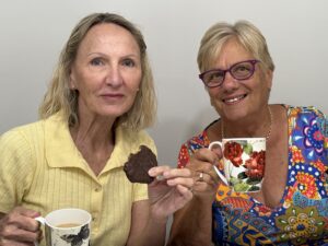 Afternoon tea at a handmade card class on the Sunshine Coast.