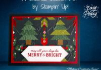 Easy handmade Christmas card featuring the A Stitched Season Designer Series Paper and Stitched Stocking Bundle by Stampin' Up!